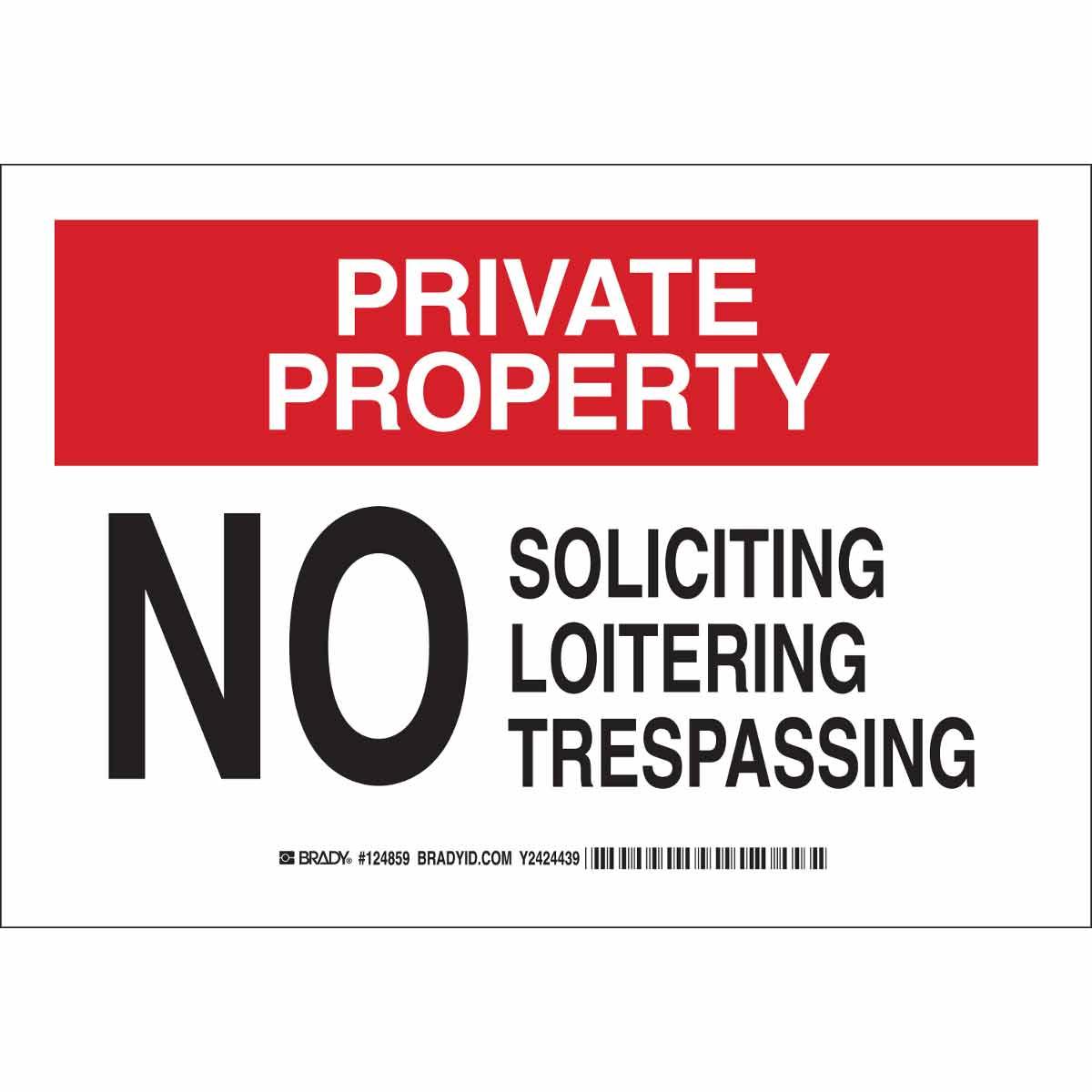 SIGN ADMITTANCE PRIVATE PROP 7IN 10IN