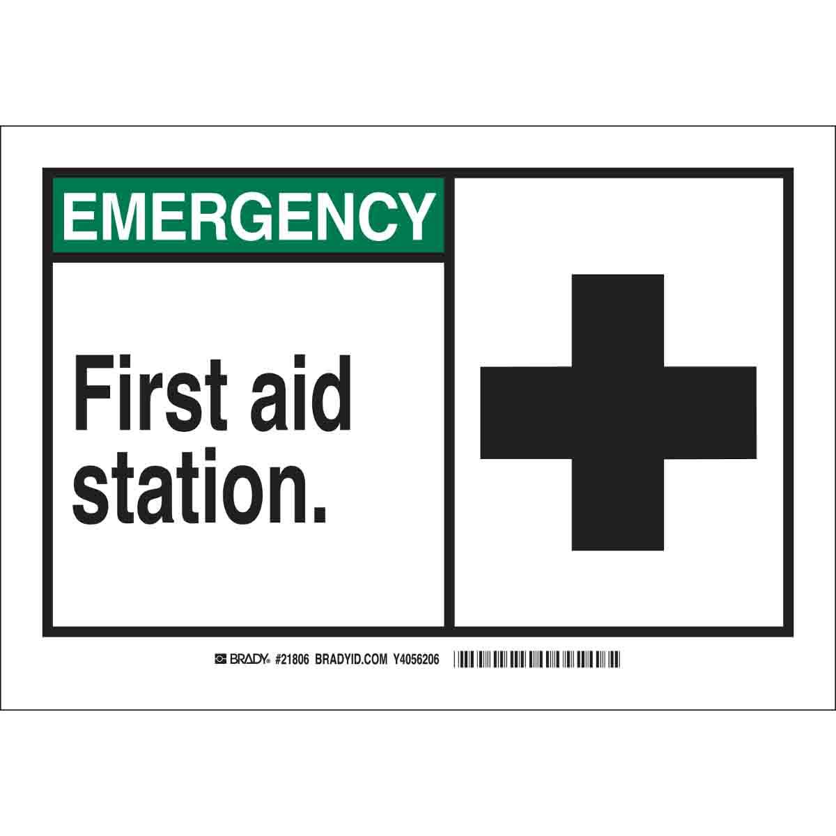 SIGN AID FIRST RECT 3-1/2IN 5IN SELF-ADH