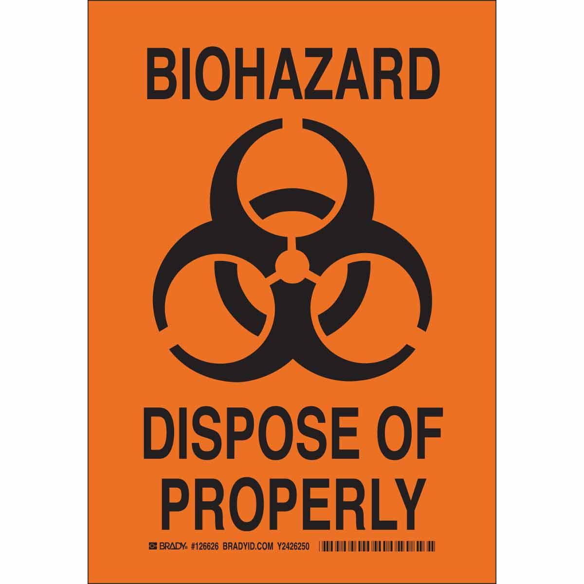 SIGN BIOHAZARD RECT SYM/TEXT B-401 PS
