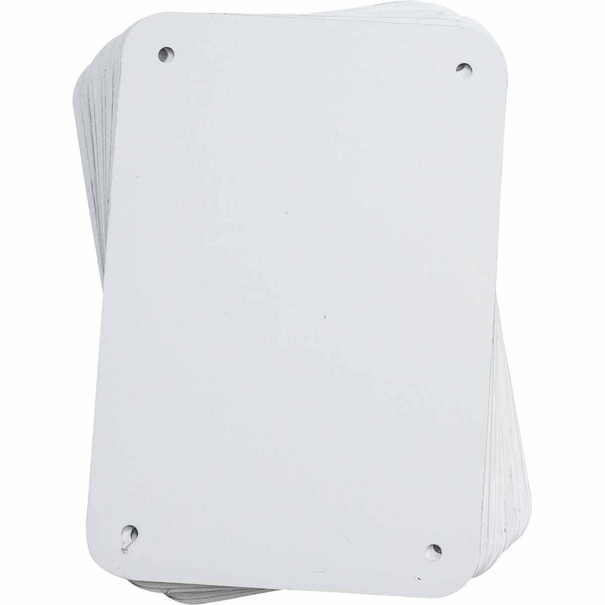 SIGN BLK 4-1/4IN 6-1/4IN B-555 AL WHT