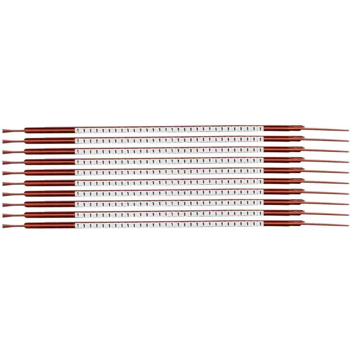 Brady® Clip-Sleeve™ SCN03-1 SCN Pre-Printed Wire Marker, 0.037 to 0.051 in Wire, 1 Legend, Black on White Legend, White Marker, Nylon