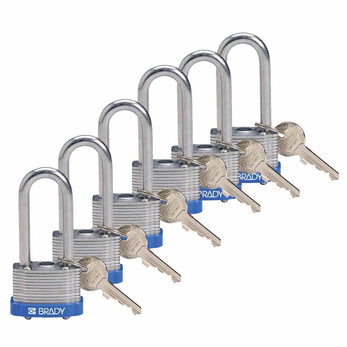 PADLOCK SAF BL LAMINATED STL 1/4IN 2IN
