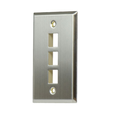 On-Q® WP3403SS Wall Plate, 1 Gangs, 2.9 in W x 4.7 in H, Plastic