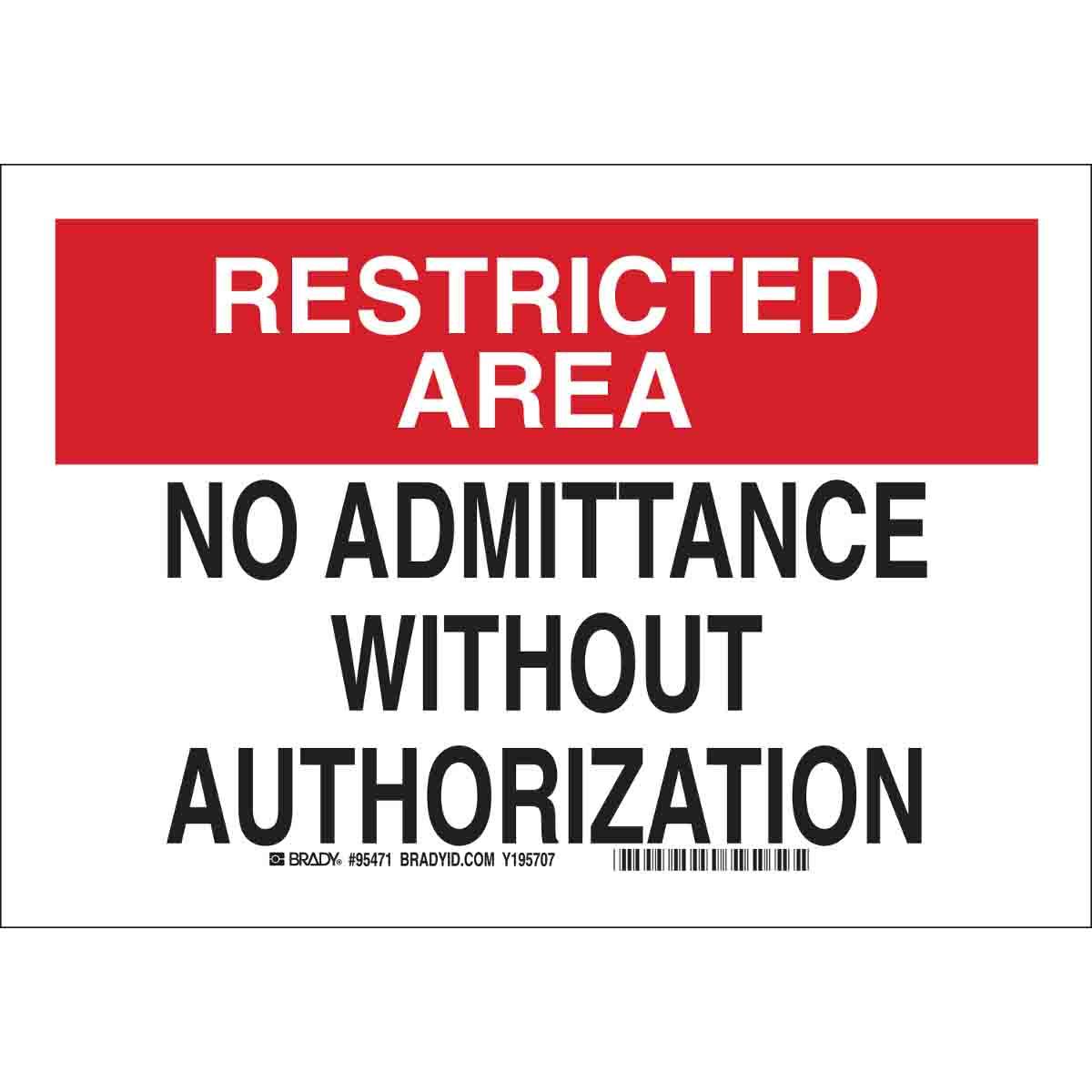 SIGN AREA SCTY 10IN 14IN BK/R ON WHT