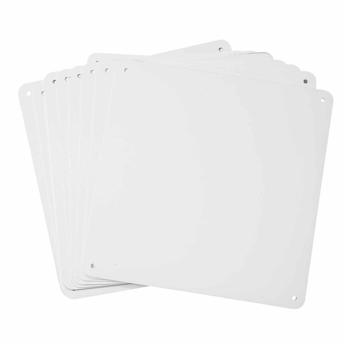 SIGN BLK 10-1/4IN 10-1/4IN B-555 AL WHT