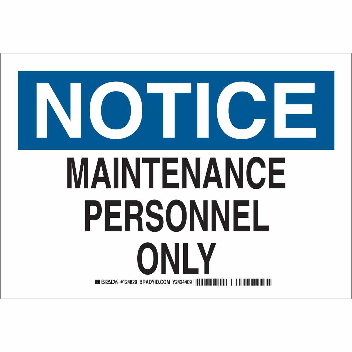 SIGN ADMITTANCE NOTICE 10IN 14IN TEXT