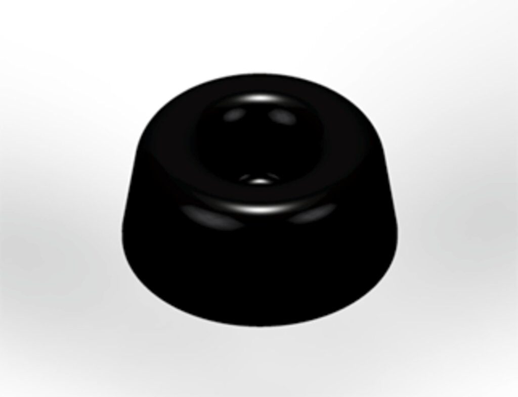 PROT BUMPER CYLINDRICAL CONCAVETOP BLACK