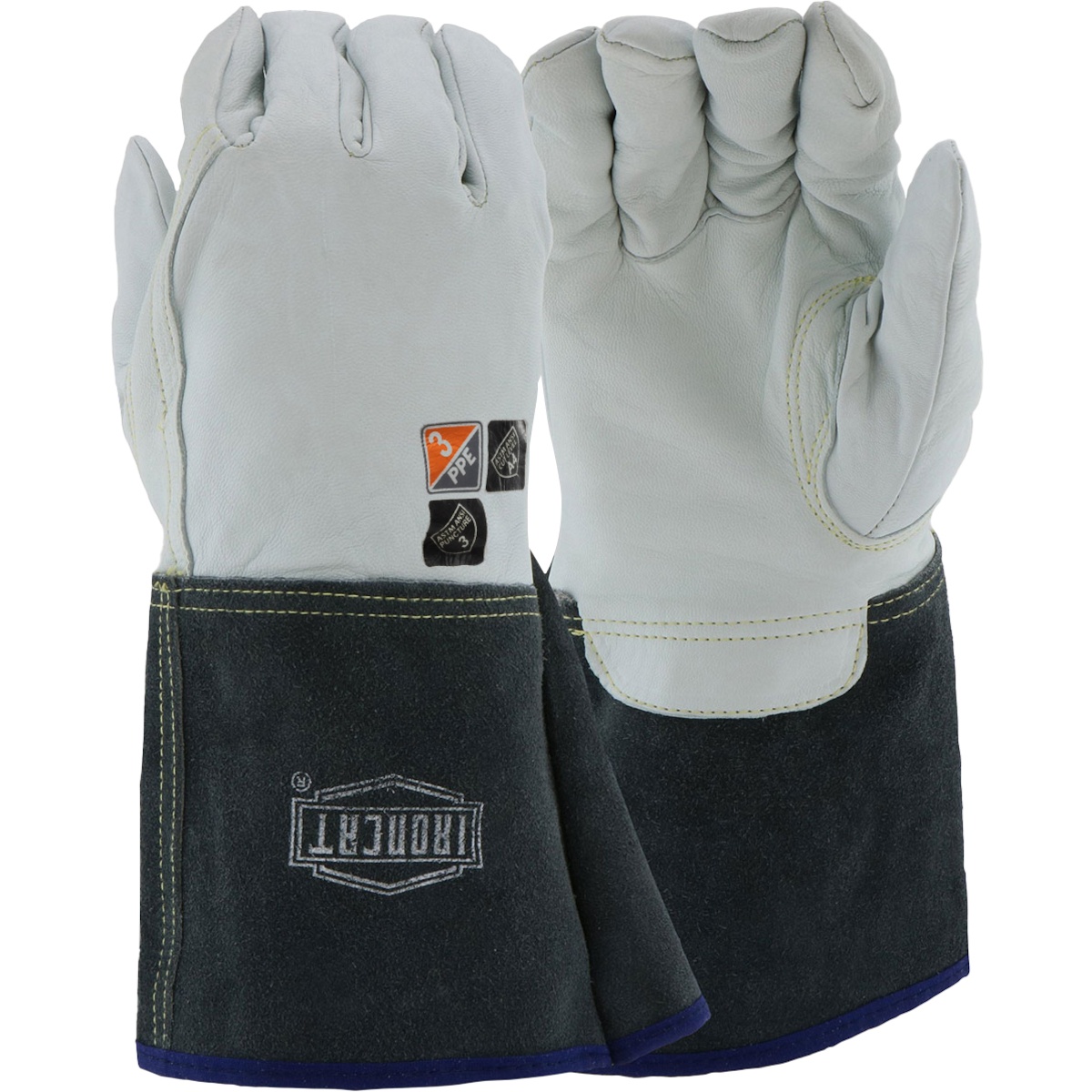 GLOVES TIG WLDR XS KIDSKIN LTHR NAT/YEL