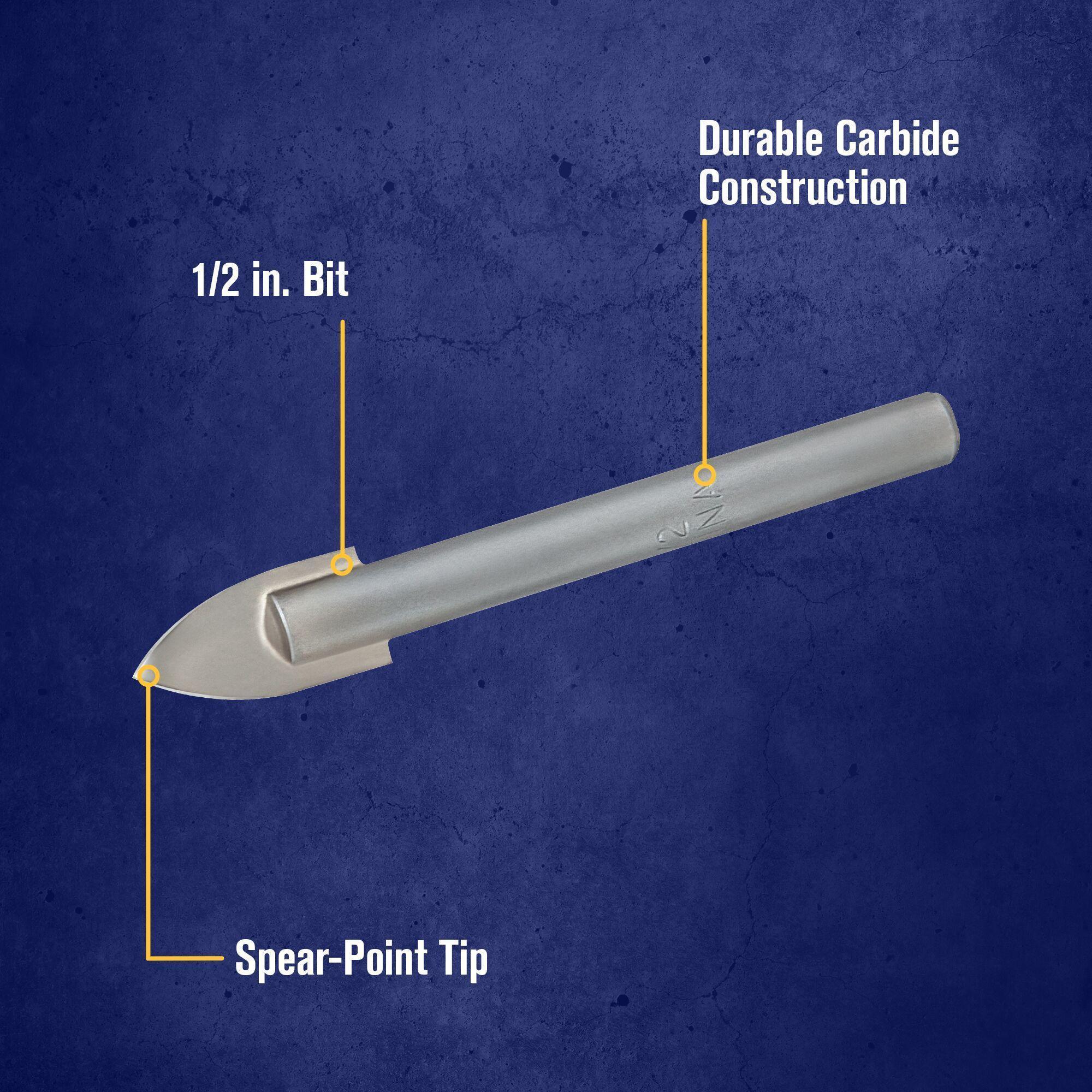 DRILL TILE AND GL 1/2IN 3/16IN STR SPEAR