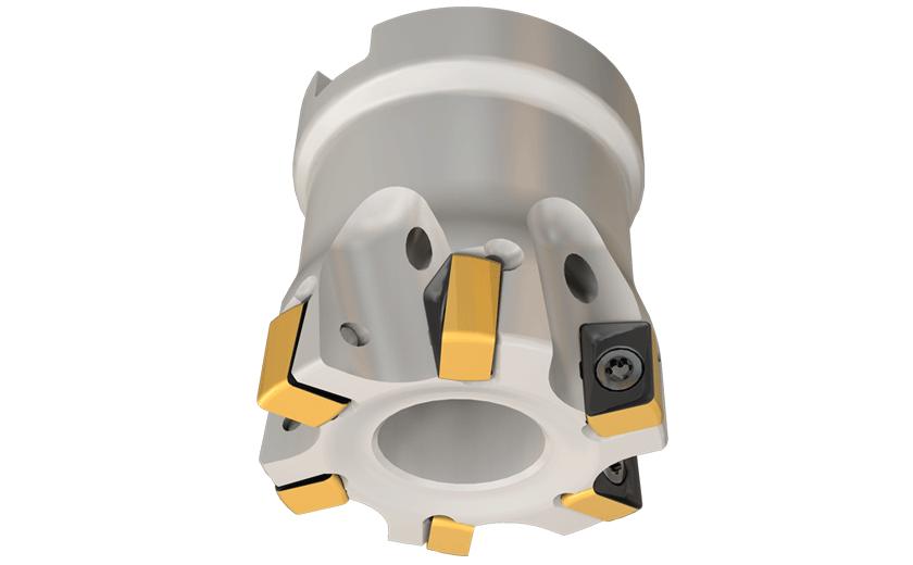 Iscar 3105899 H490 F90AX 09 Face Mill, 2 in Dia Cutting, 3/4 in Dia Shank, 1.57 in OAL, 0.75 in Dia Arbor Hole, 90 deg Lead Angle, Yes