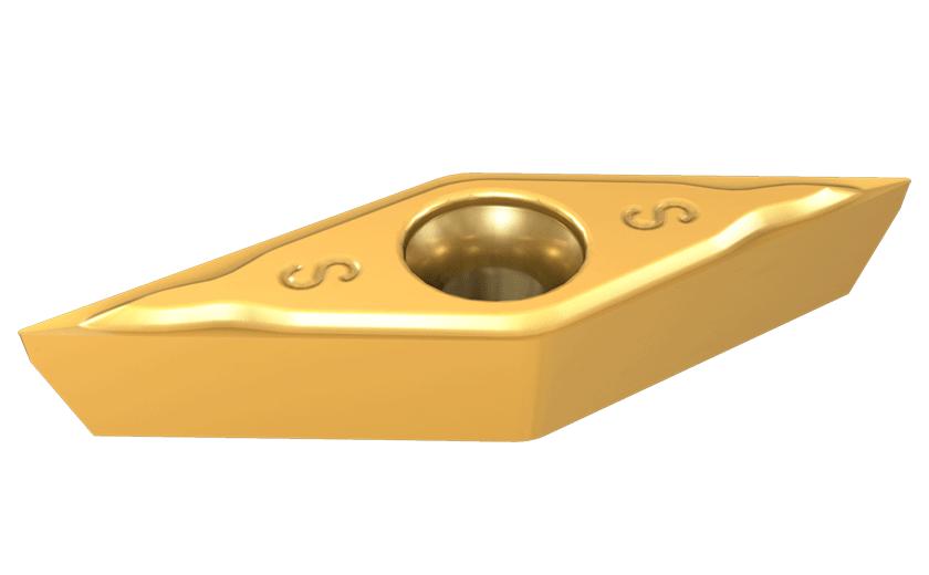 Iscar 3365652 VCGT-MD/PF Flank Insert, VCGT Insert, 22.004 Insert, 35 deg Rhombic Shape, Positive Rake, For Use On Steel/Stainless Steel/Super Alloys/Titanium, Solid Carbide