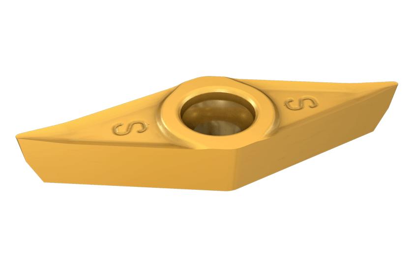 Iscar 3397163 VCGT-F1M-12P Flank Insert, VCGT Insert, 22.004 Insert, 35 deg Rhombic Shape, Positive Rake, For Use On Steel/Stainless Cast Iron/Aluminum/Hard Materials/Super-Alloys/Titanium, Solid Carbide