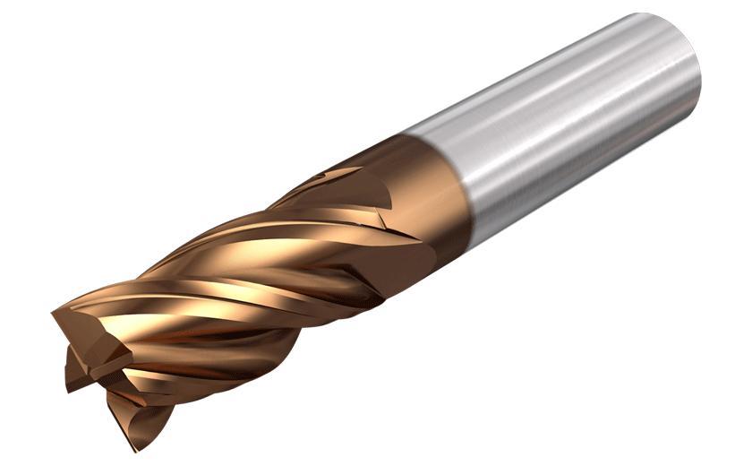 Iscar 3398347 ECI-4-VF End Mill, 0.75 in Dia Cutter, 2.25 in Length of Cut, (4) Flutes, 0.75 in Dia Shank, 5 in OAL, AlTiCrSiN
