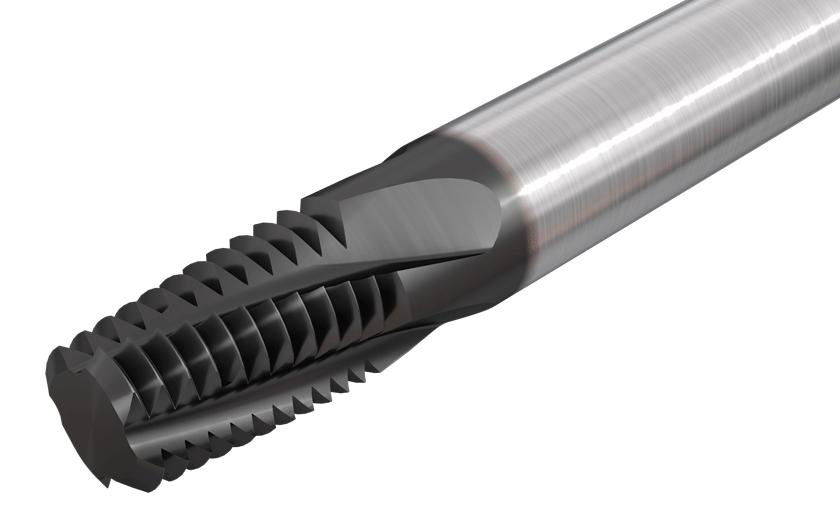 Iscar 5603909 MTEC-NPT Thread Mill, NPT60 Thread, 3-1/2 in OAL, (4) Flutes, 1/2 in Dia Shank