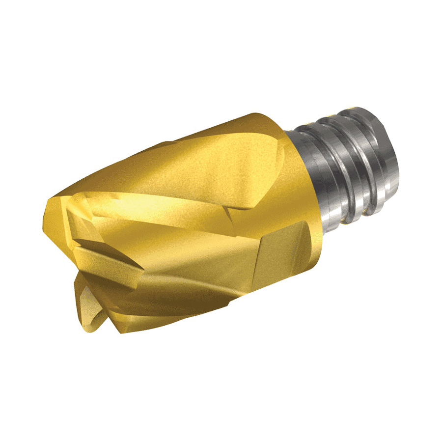 Iscar 5621479 MULTI-MASTER Interchangeable Milling Head, ANSI Code: MM EC.500A37R015-4T08 IC908, MM EC-4 Milling Tip Style, End Mill Milling Tip, Solid Carbide, 0.015 in Corner Radius, Manufacturer's Grade: IC908, 4 Flutes, Material Grade: H, K, M, P, S