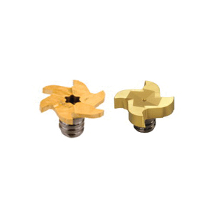 Iscar 6403104 MULTI-MASTER Interchangeable Milling Head, ANSI Code: MM GRIT 22K-1.57-0.00 IC528, MM GRIT 22 Milling Tip Style, Groove Milling Milling Tip, Solid Carbide, Manufacturer's Grade: IC528, 4 Flutes, Material Grade: M, P, S