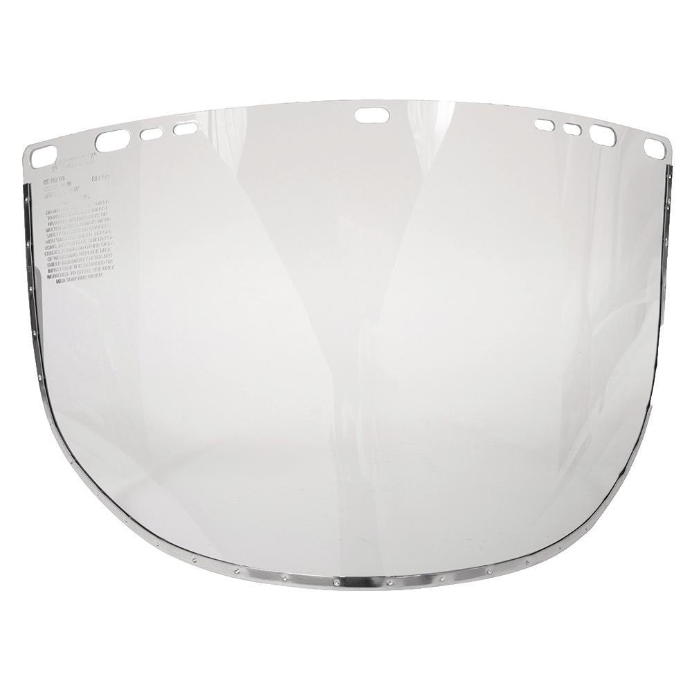 VISOR FACESHIELD CLEAR L/AL BOUND 0.04IN