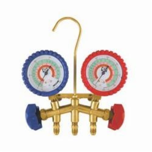 JB Industries M2-8 2-Valve Standard Charging Manifold Without Hose, For Use With R-12, R-22 and R-502 Refrigerant, Brass, Domestic