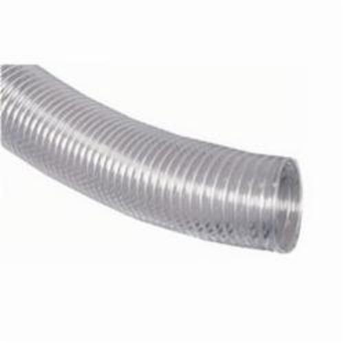 JET® JT9-JW1034 Flexible Heavy Duty Wire Reinforced Hose, For Use With Dust Collector, 4 in Dia x 10 ft L, Plastic, Clear Glass