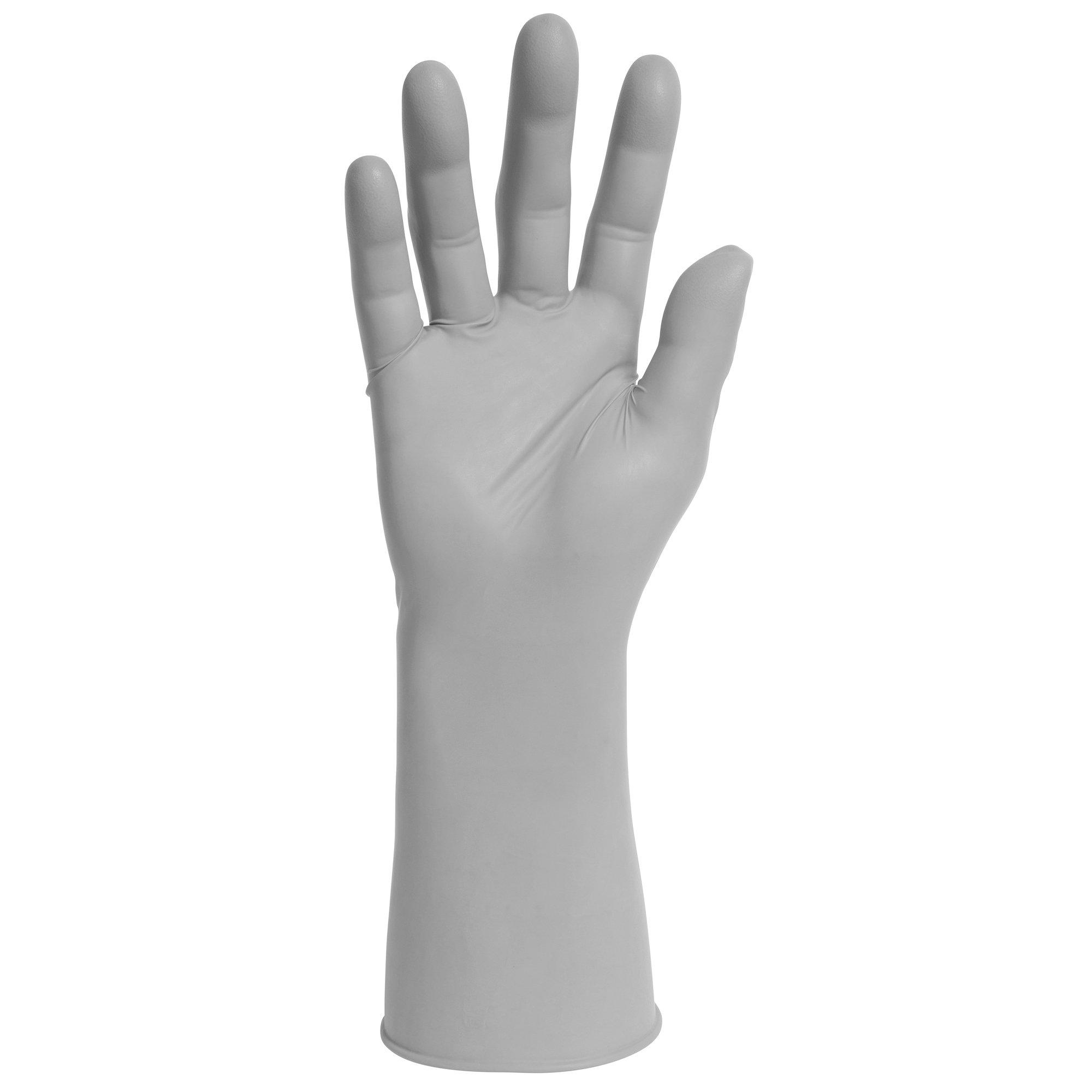 Kimtech* 11821 G3 STERLING* Sterile Clean Room Gloves, 6, Nitrile, Gray, 12 in L, Non-Powdered, Textured/Rough, 4 mil THK, Ambidextrous Hand