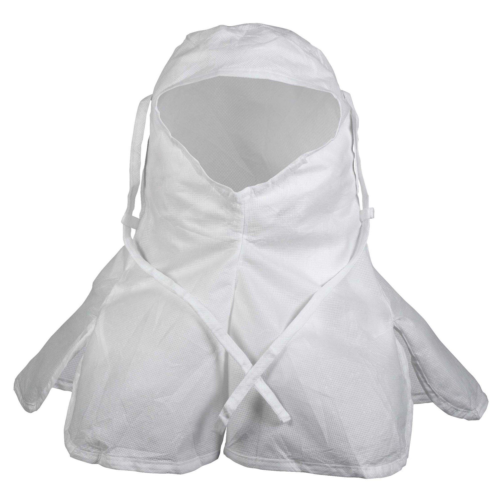 Kimtech* 25797 A5 Cleanroom Hood, Universal, White, SMS Fabric, Tie Closure