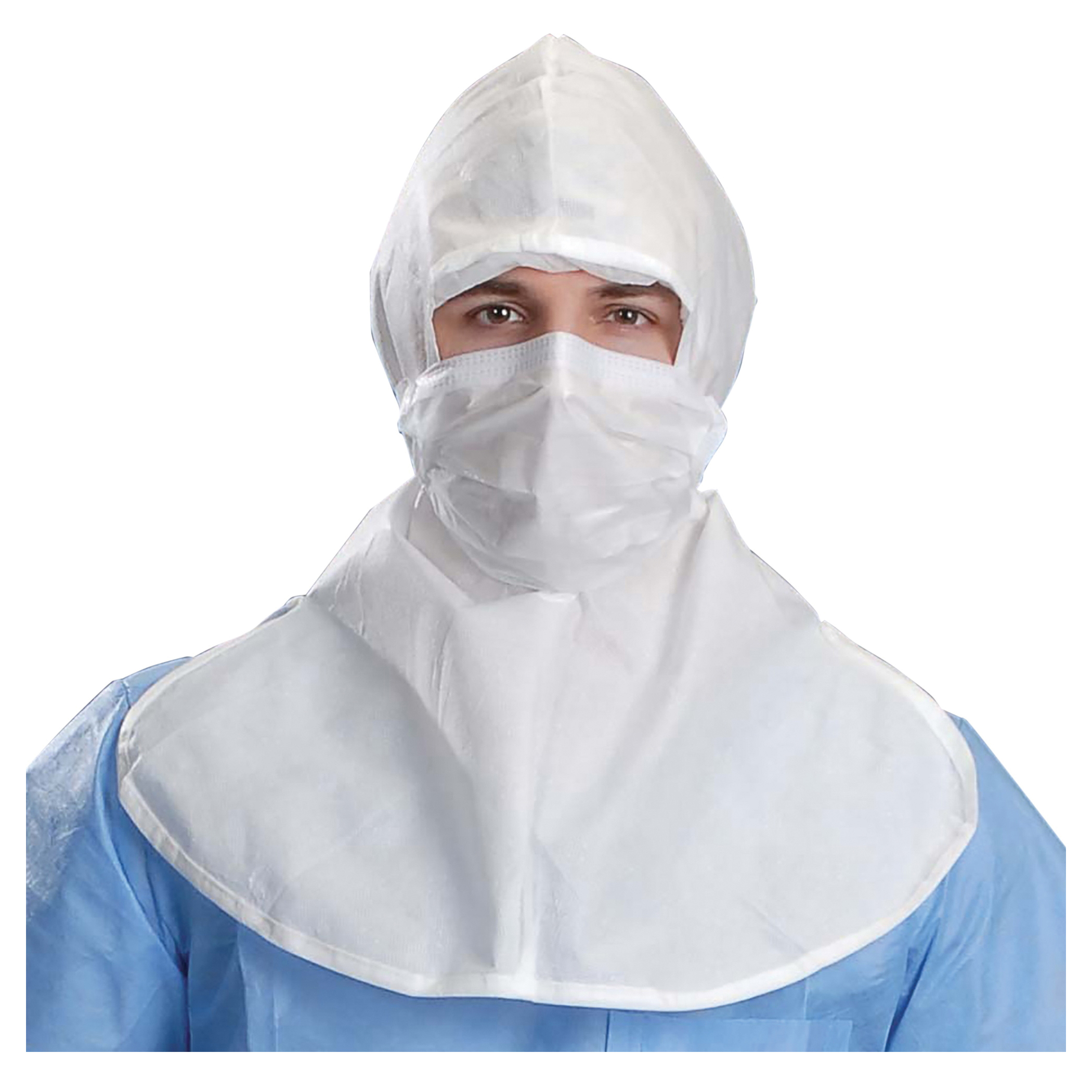 Kimtech* 88807 A5 Sterile Cleanroom Hood, Universal, White, SMS Fabric, Tie Closure