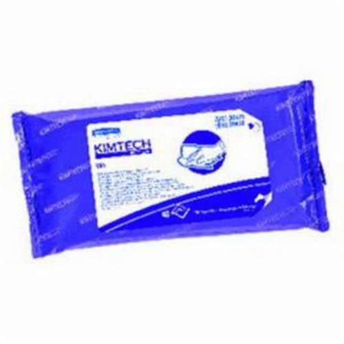 Kimtech Pure* 76490 W4 Pre-Saturated Sterile Wiper, 40 Sheets, 9 in W, Polypropylene, White