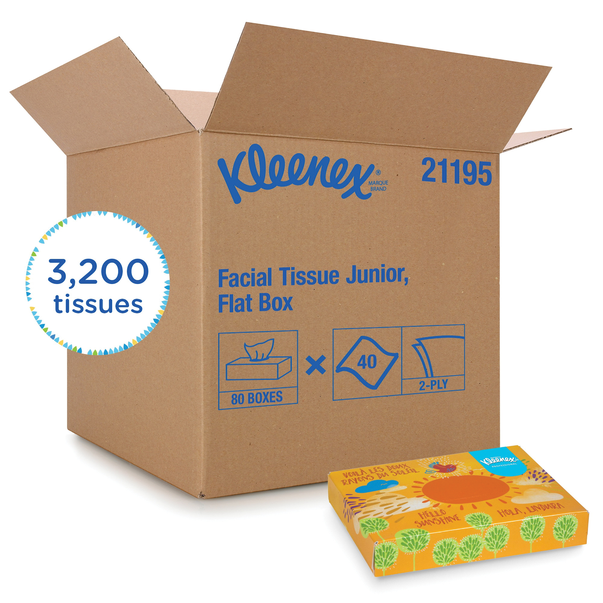TISSUE FACIAL WHT 8.4IN 5-1/2IN JR BOX