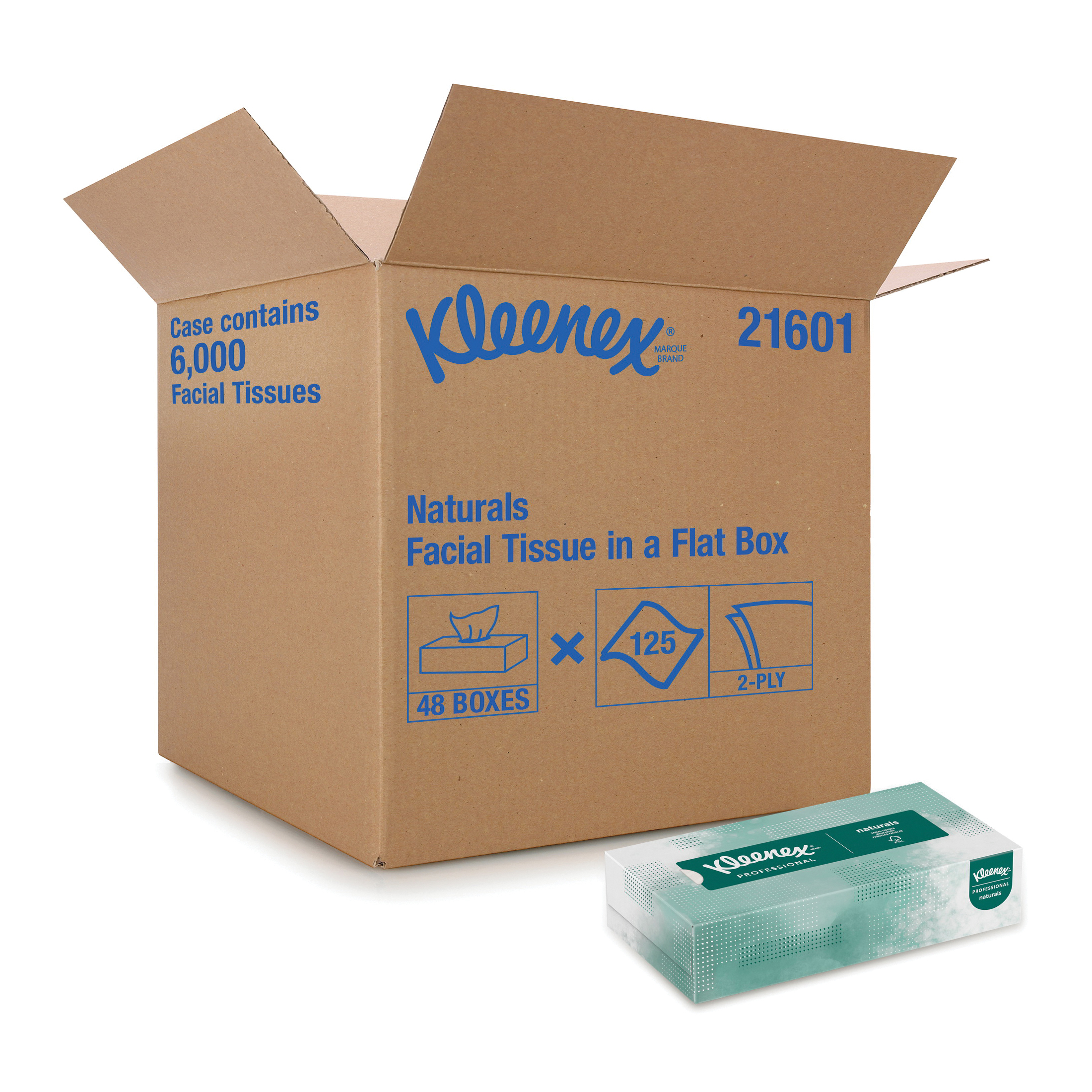 TISSUE FACIAL NAT SOFTBLEND FBR WHT BOX