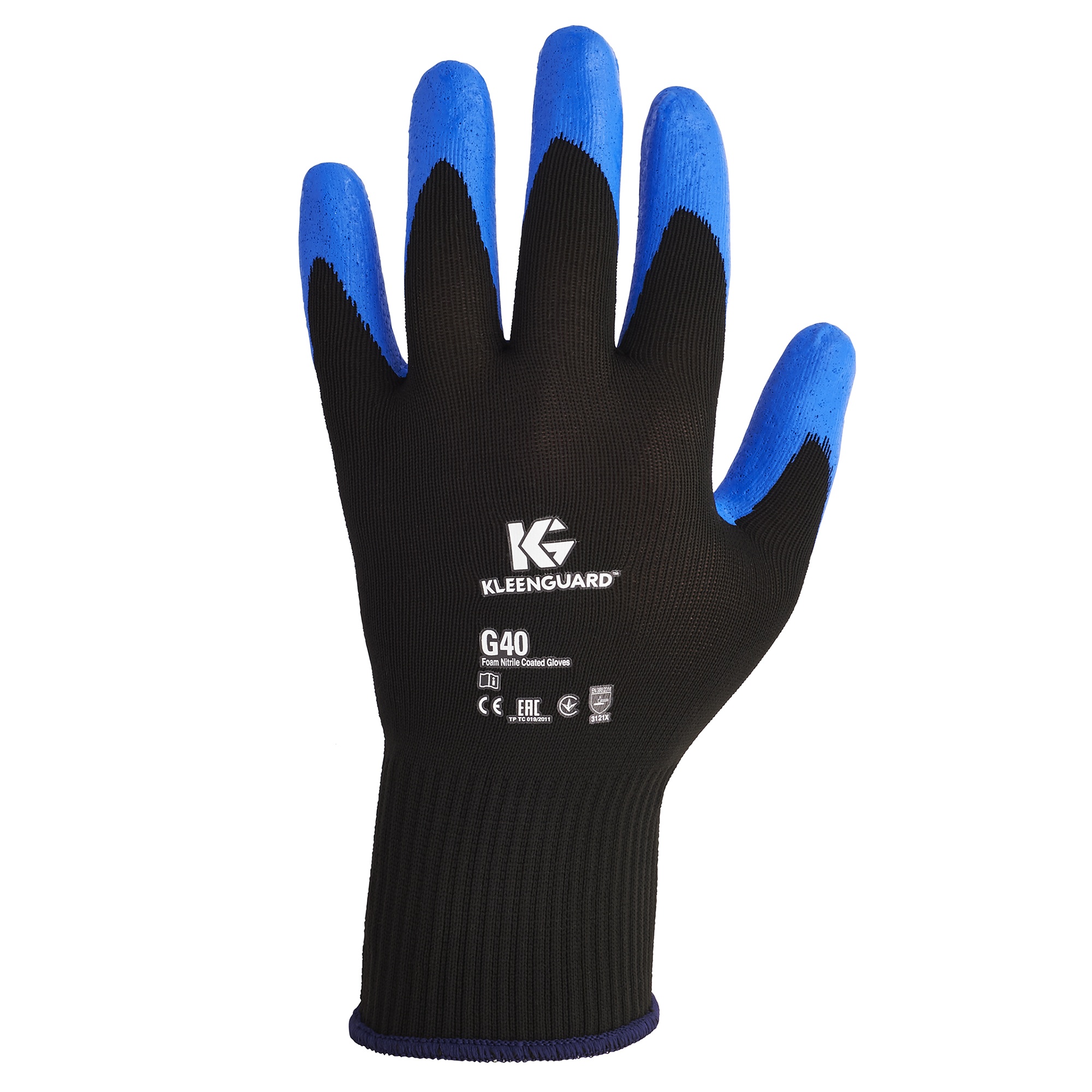 GLOVES GP CTD L/SZ9 NITRILE BK/BL SMLS
