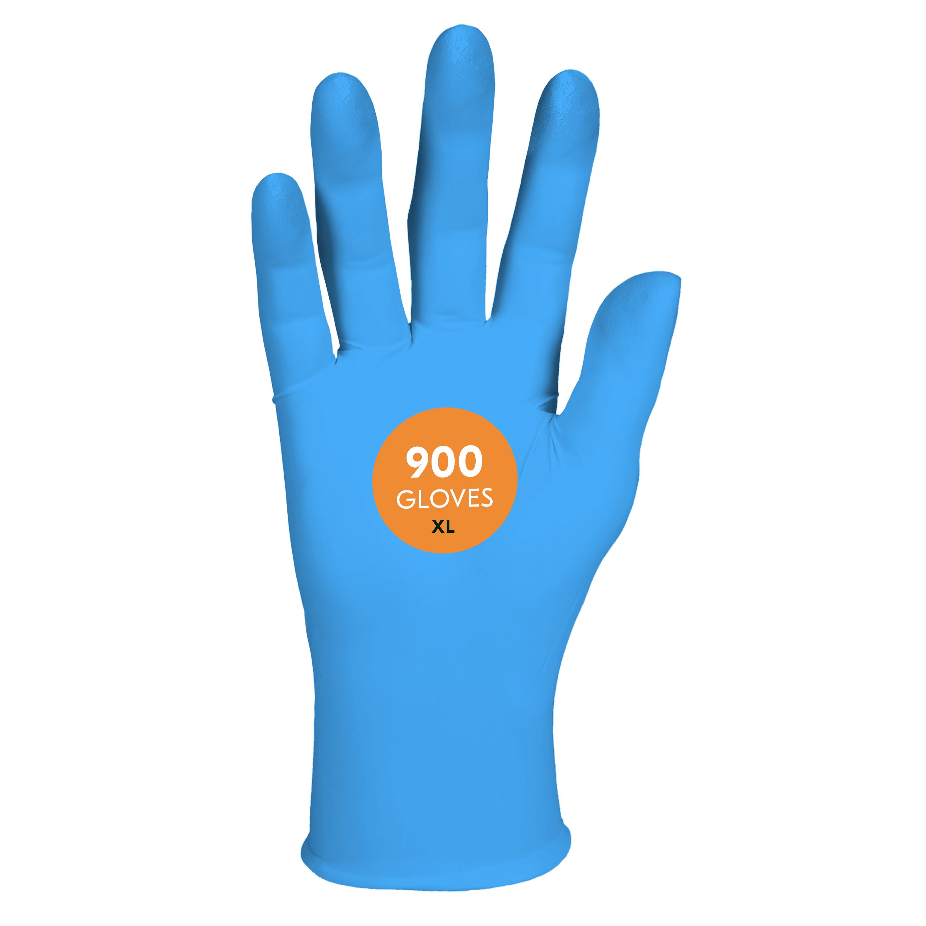 DSPL C R GLOVES XL NITRILE BLUE 9.5IN