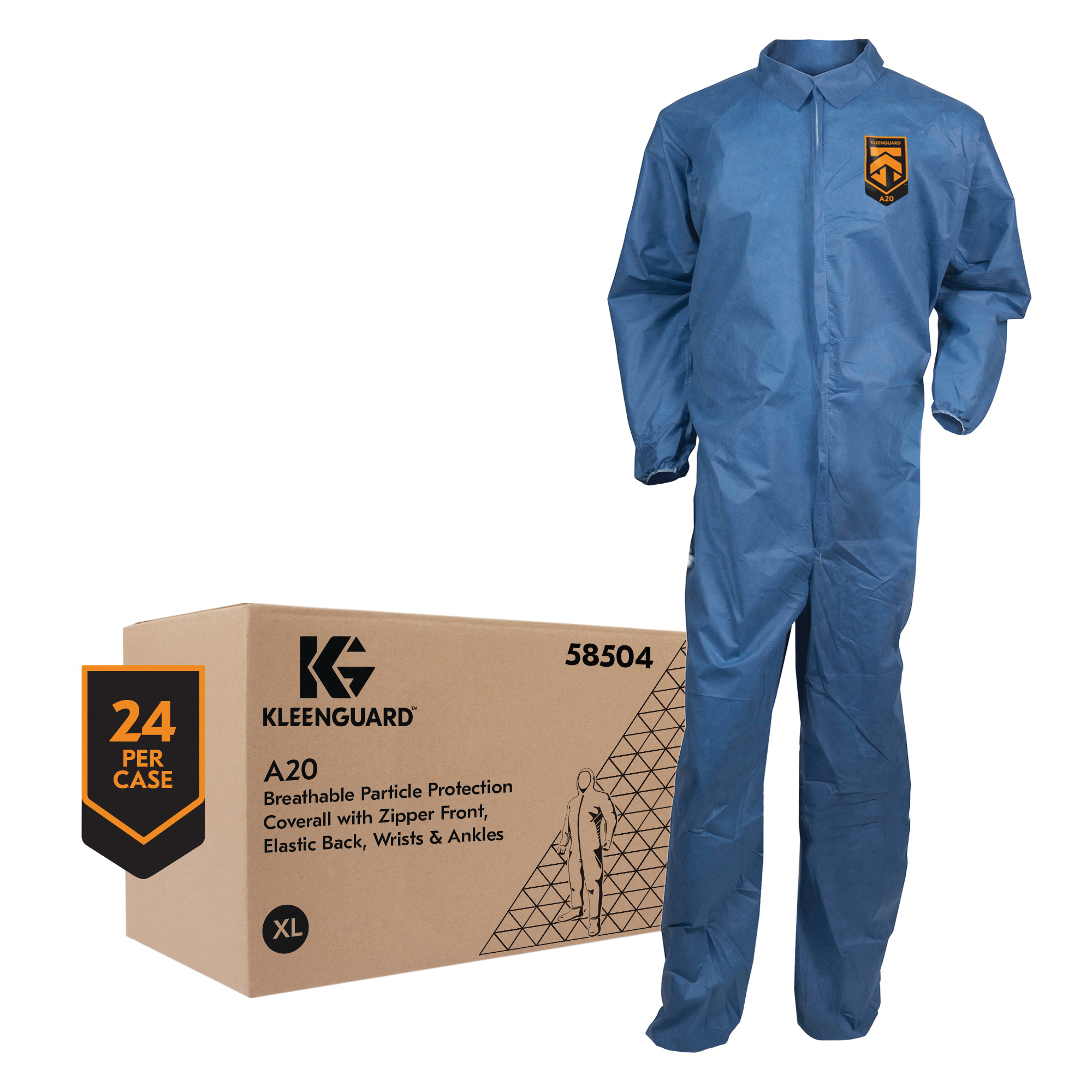 COVERALL DISPOSABLE XL BL DENIM 29-3/4IN