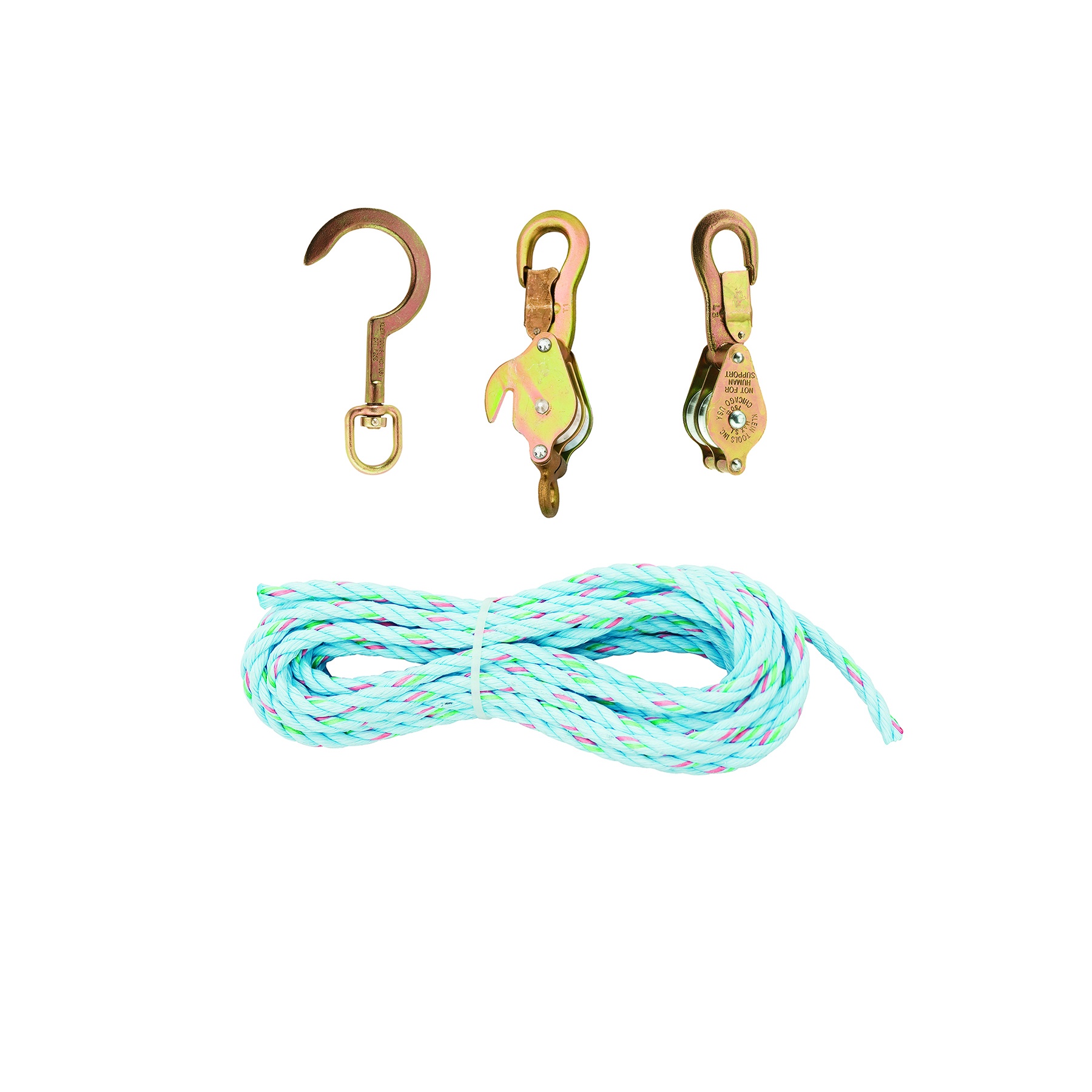 TACKLE AND BLK 750LB 3/8IN 25FT 1-7/8IN