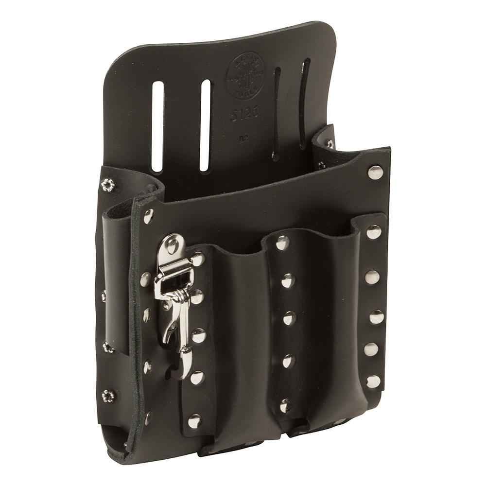 POUCH TOOL LTHR BK PLIER AND SCDR 6-PKT