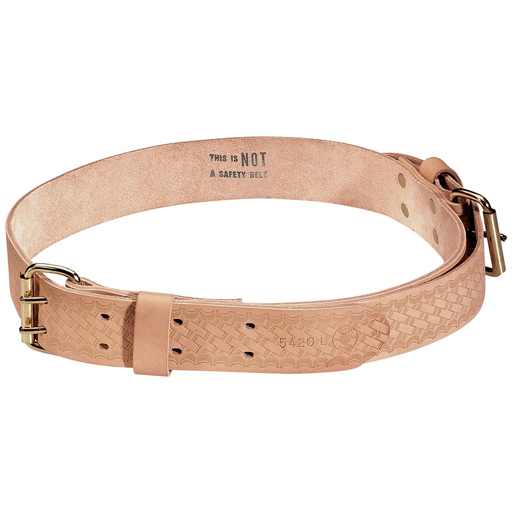 BELT TIE-W IRONWORKERS M LTHR BEIGE 2IN