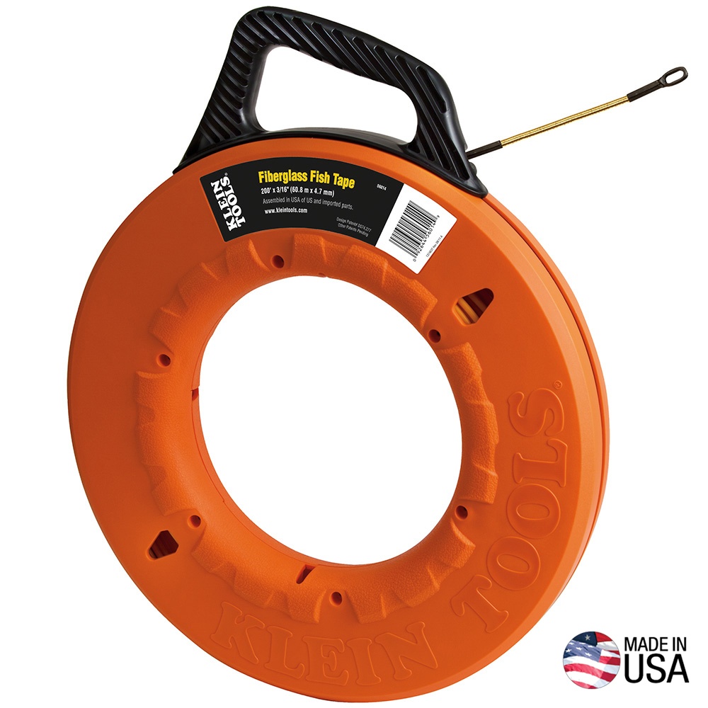 TAPE FISH 3/16 IN W 200FT RND FIBERGLASS