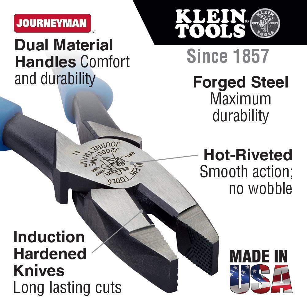 PLIER LINEMAN 1-3/8IN 9-1/2IN STL DIPPED