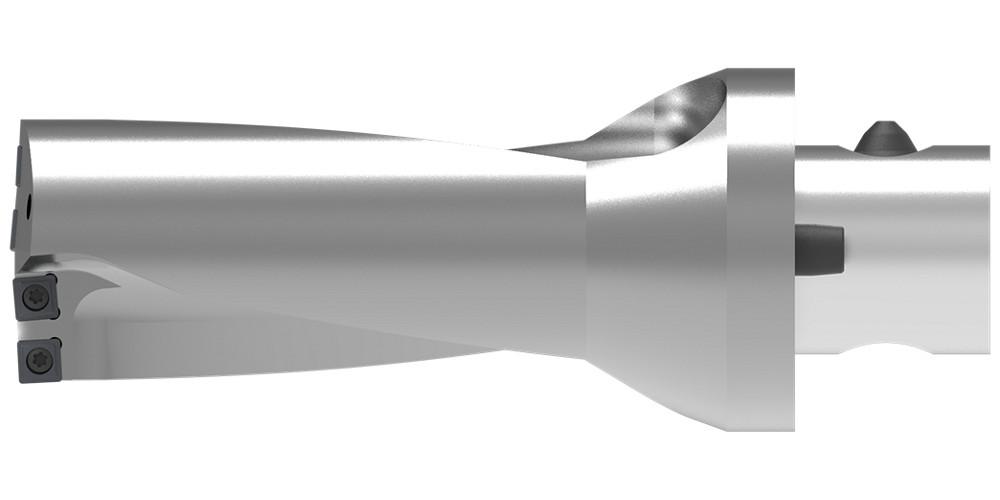 Komet 1087965098 KUB Quatron Insert Drill, 2.5591 in Drill, 1.811 in Dia Shank, 2XD Drill Depth by Dia Ratio, SOEX 090408 Insert, 8.9764 in OAL, 5.1181 in D Max Drill
