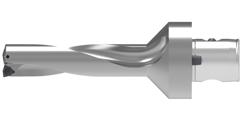 Komet 1089418595 KUB Trigon Insert Drill, 0.7283 in Drill, 1.1024 in Dia Shank, 4XD Drill Depth by Dia Ratio, WOEX 030204 Insert, 5.5905 in OAL, 2.9921 in D Max Drill