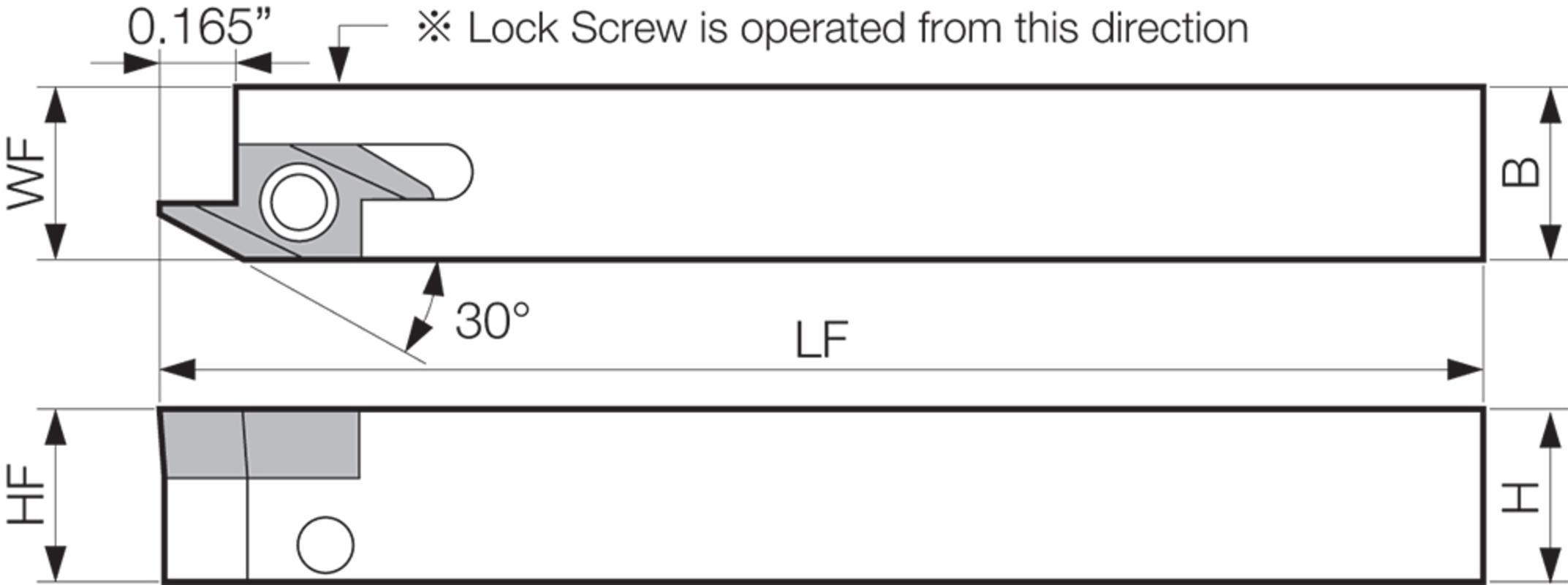 HOLDER INDEXABLE TURN INSR AABS ABS15R