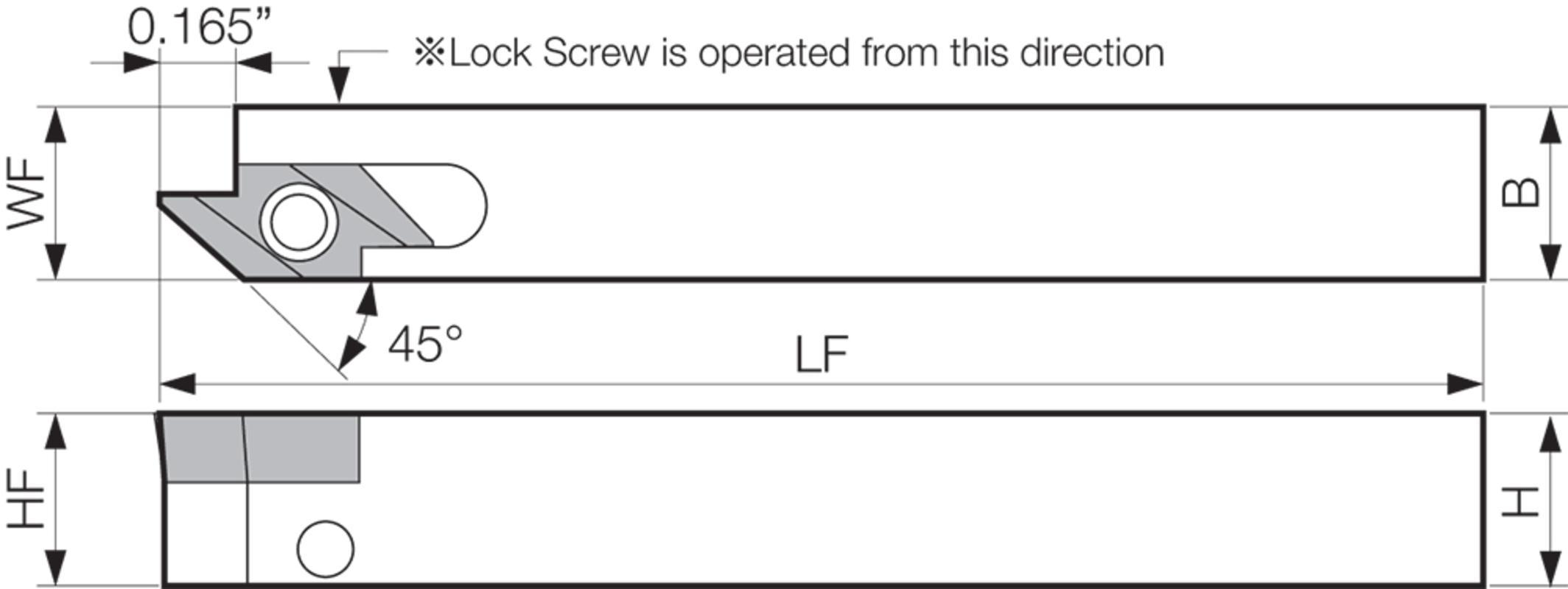 HOLDER INDEXABLE TURN INSR AABW ABW15R