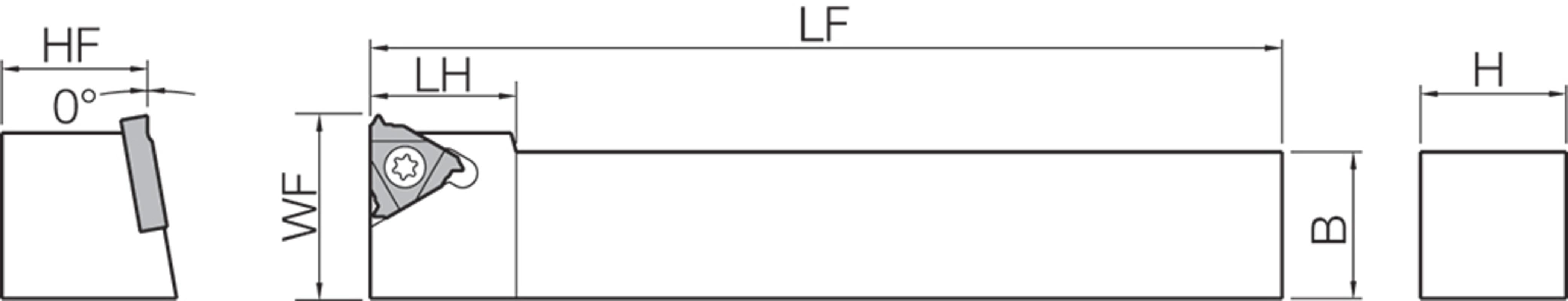 TOOLHOLDER EXT RH 16ER NO 10MM 10MM LDT
