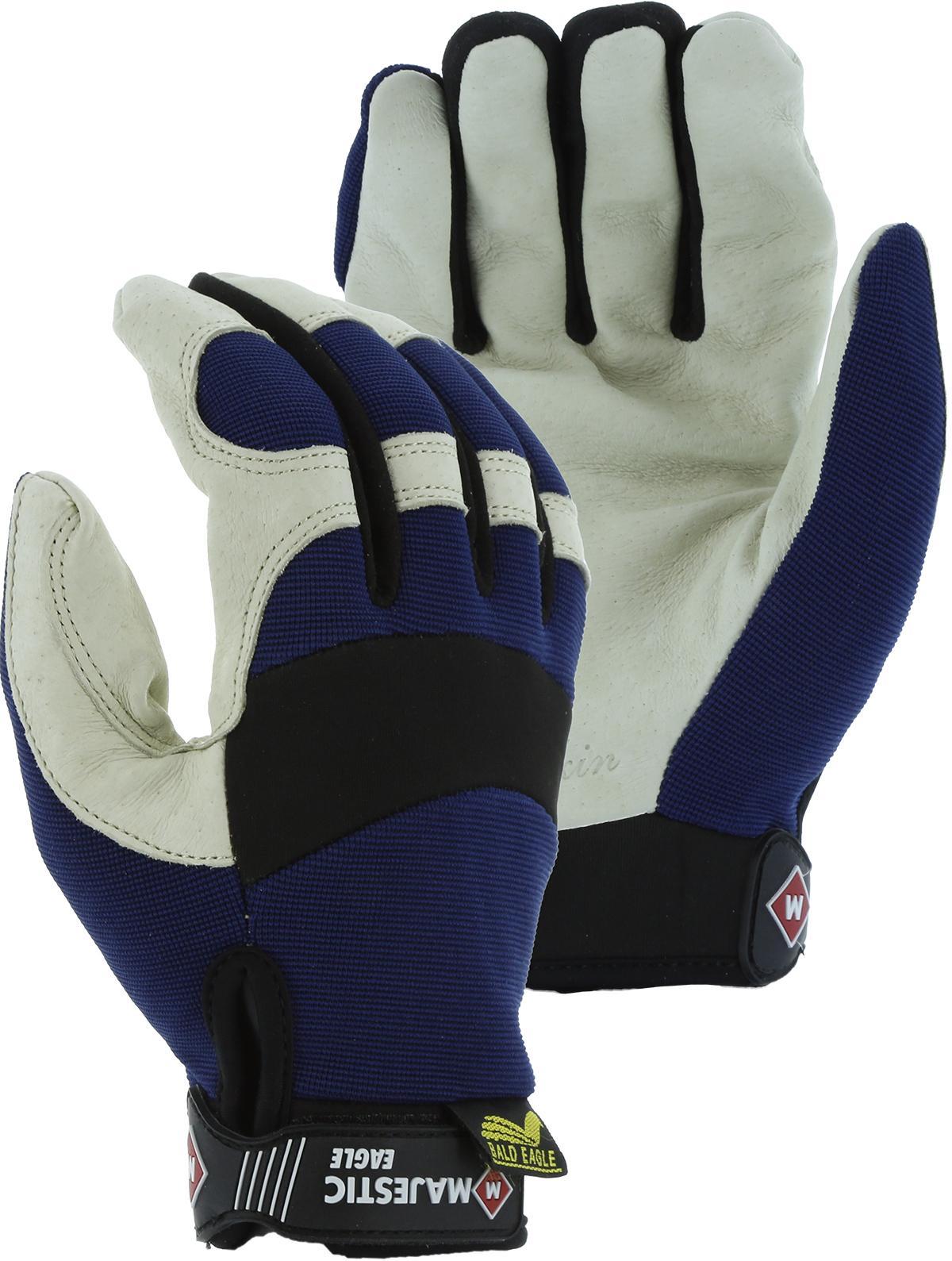 GLOVES GP MECHANICS S/SZ8 BL/WHT