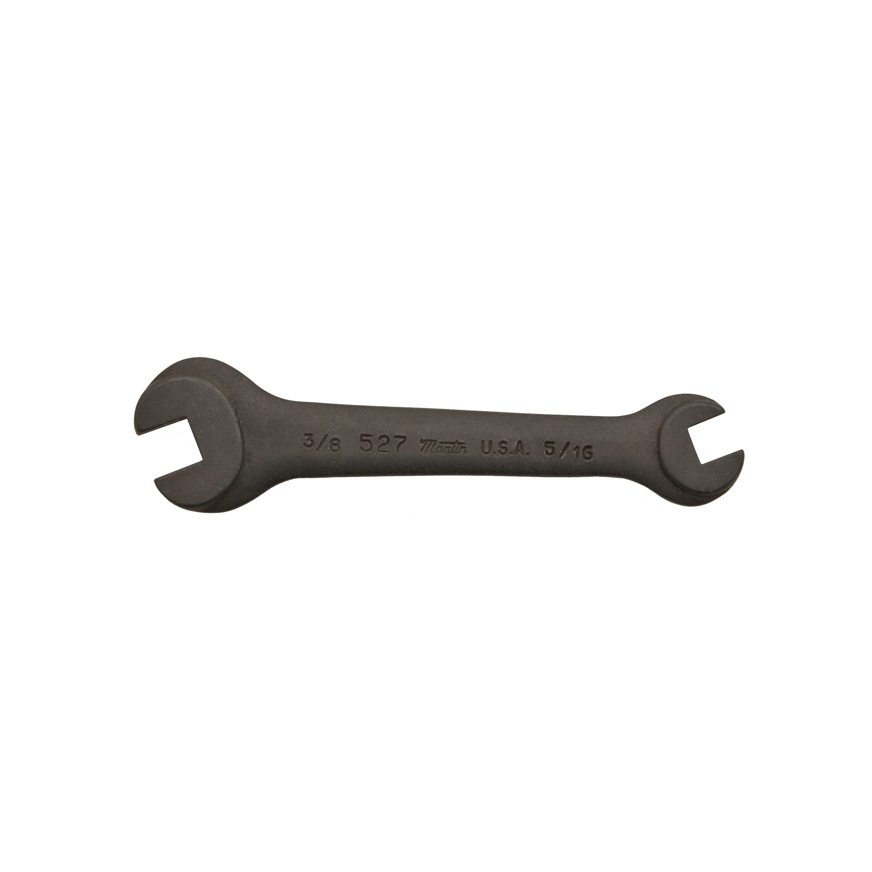 Martin 531 Double Headed Setscrew Open End Wrench, 7/16 x 1/2 in Wrench, 5-3/4 in L, Alloy Carbon Steel, Industrial Black