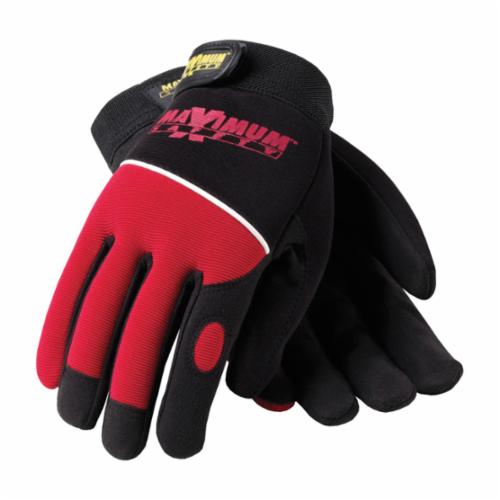 GLOVES GP MECHANICS M SYNTH LTHR BK/R