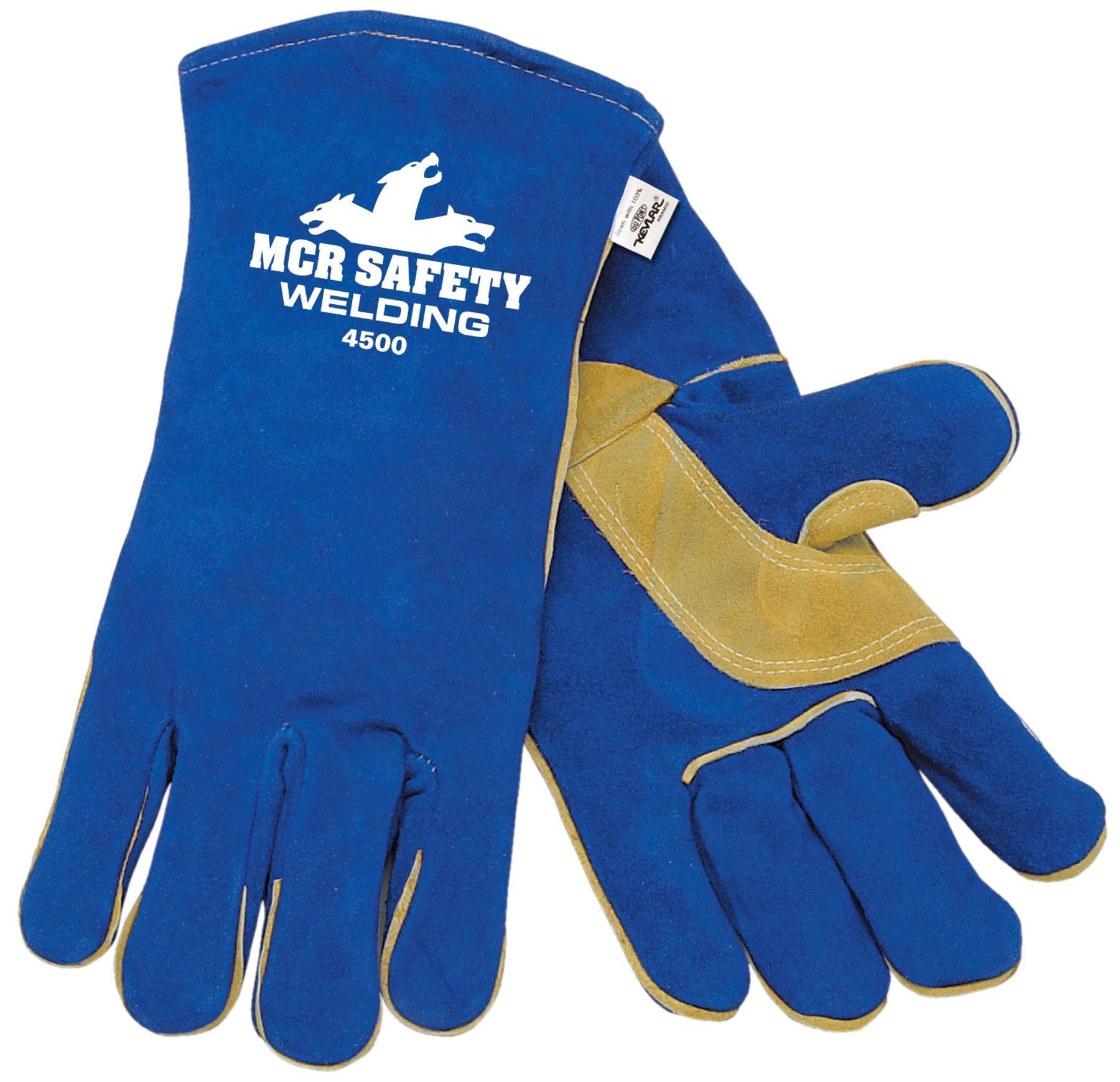 GLOVES WELDING L COWHIDE LTHR BL FOAM