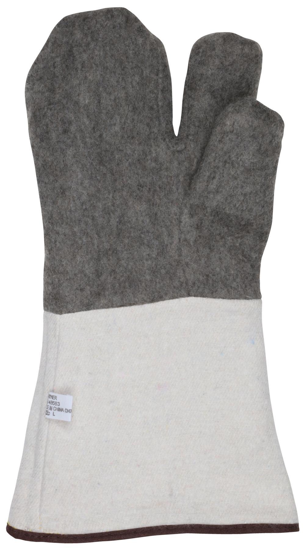 WLDG GLOVES X-LARGE GOLD/GREY WOOL