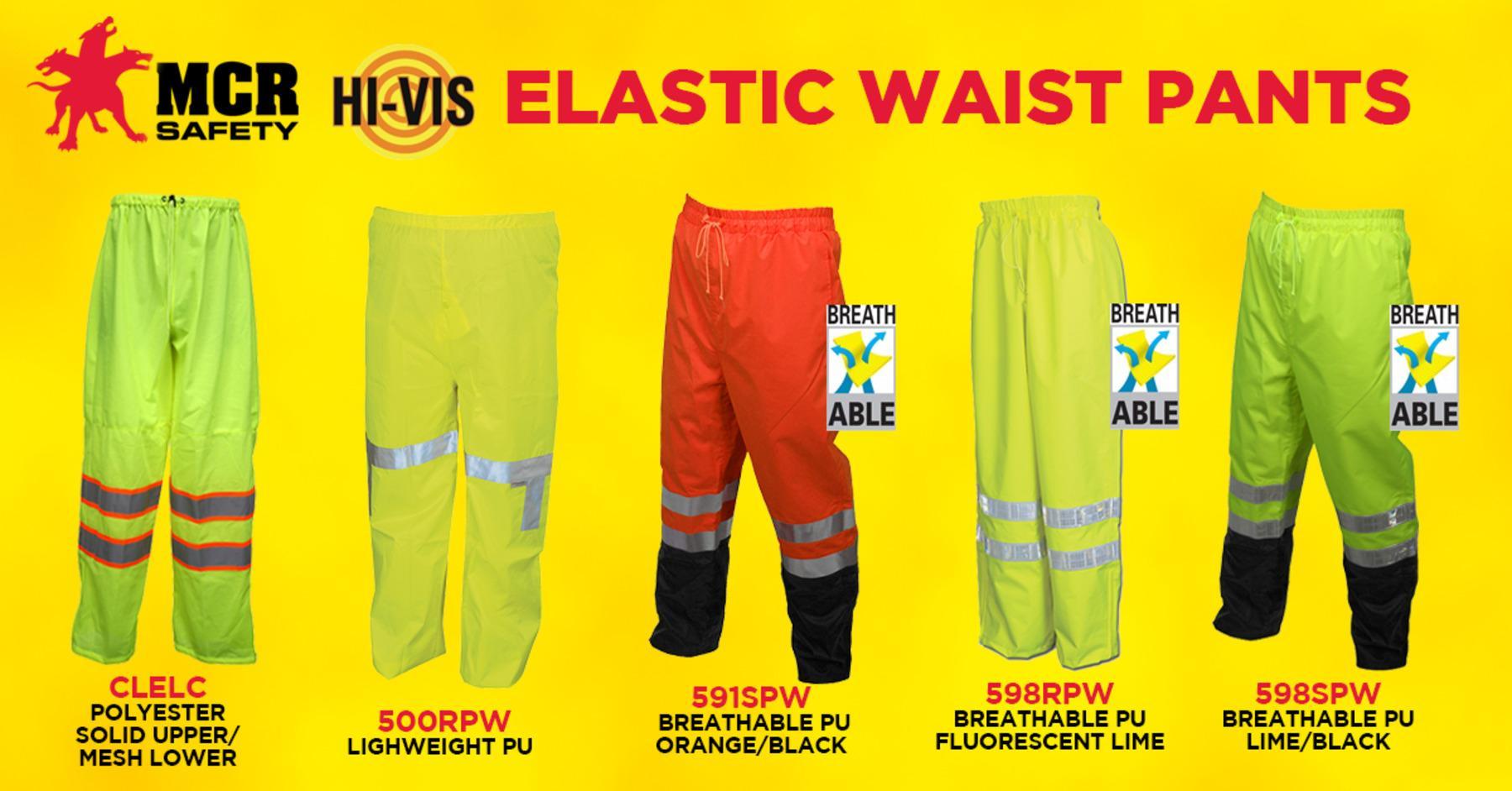 PANT RAIN MENS XL FLUOR LIME 50X32IN