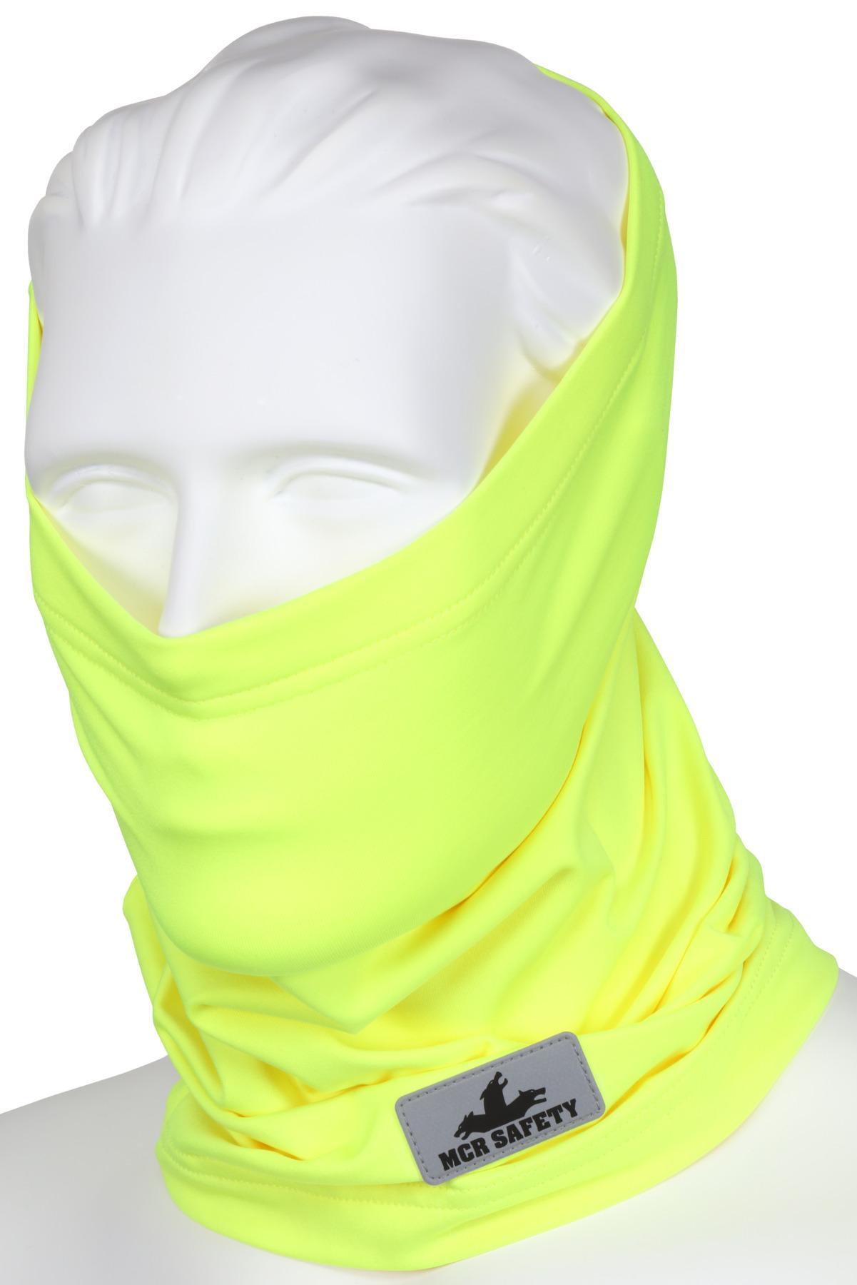 MCR Safety IG8 Insulated Neck Gaiter, Universal, Hi-Viz Lime, Polyester