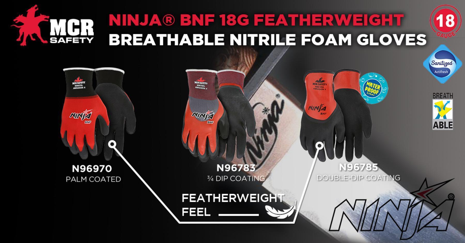 HT RES GLOVES LARGE 3 KNIT WRIST NITRILE